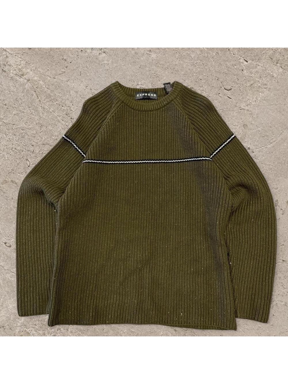 Vintage 1990s striped skater style express sweater.